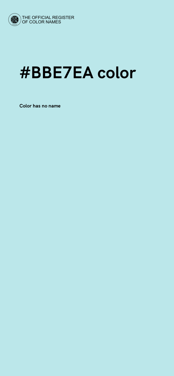 #BBE7EA color image