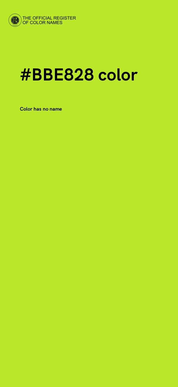 #BBE828 color image