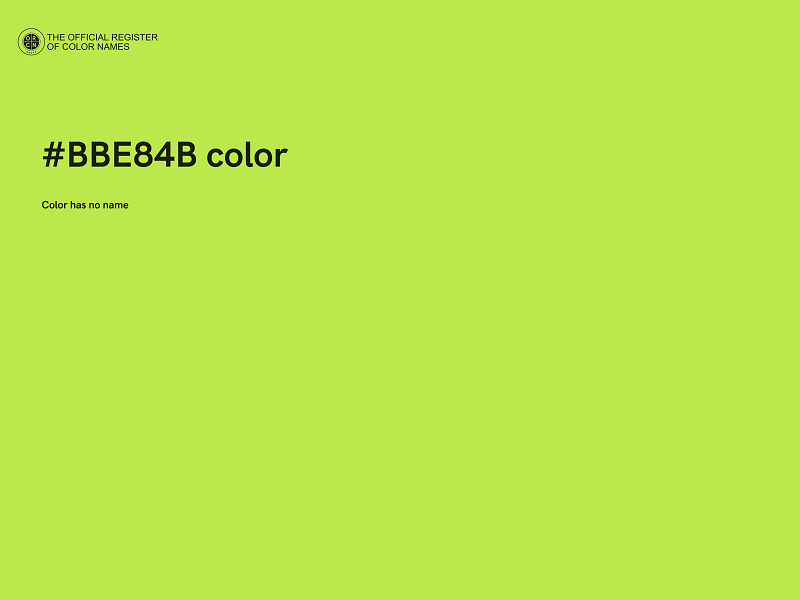 #BBE84B color image