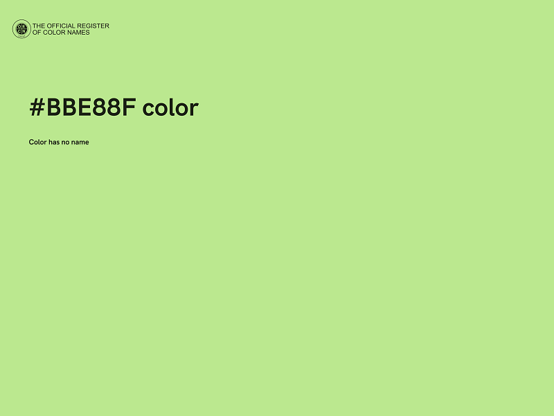 #BBE88F color image