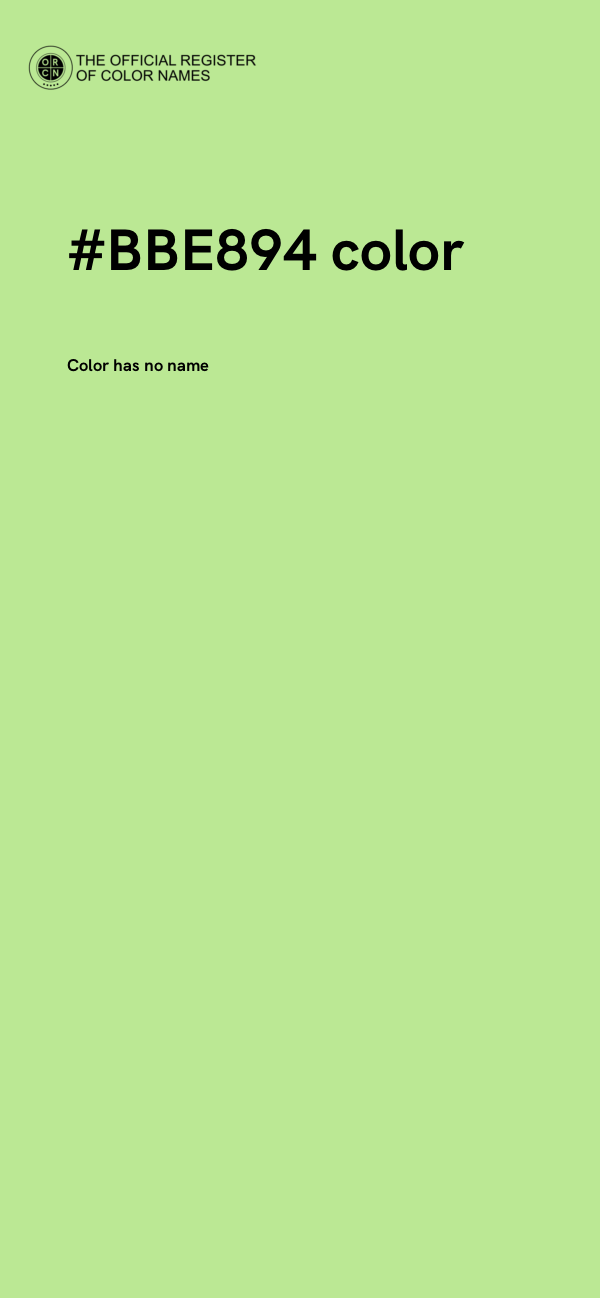 #BBE894 color image