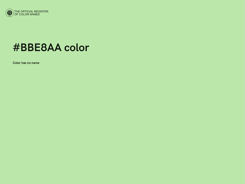 #BBE8AA color image