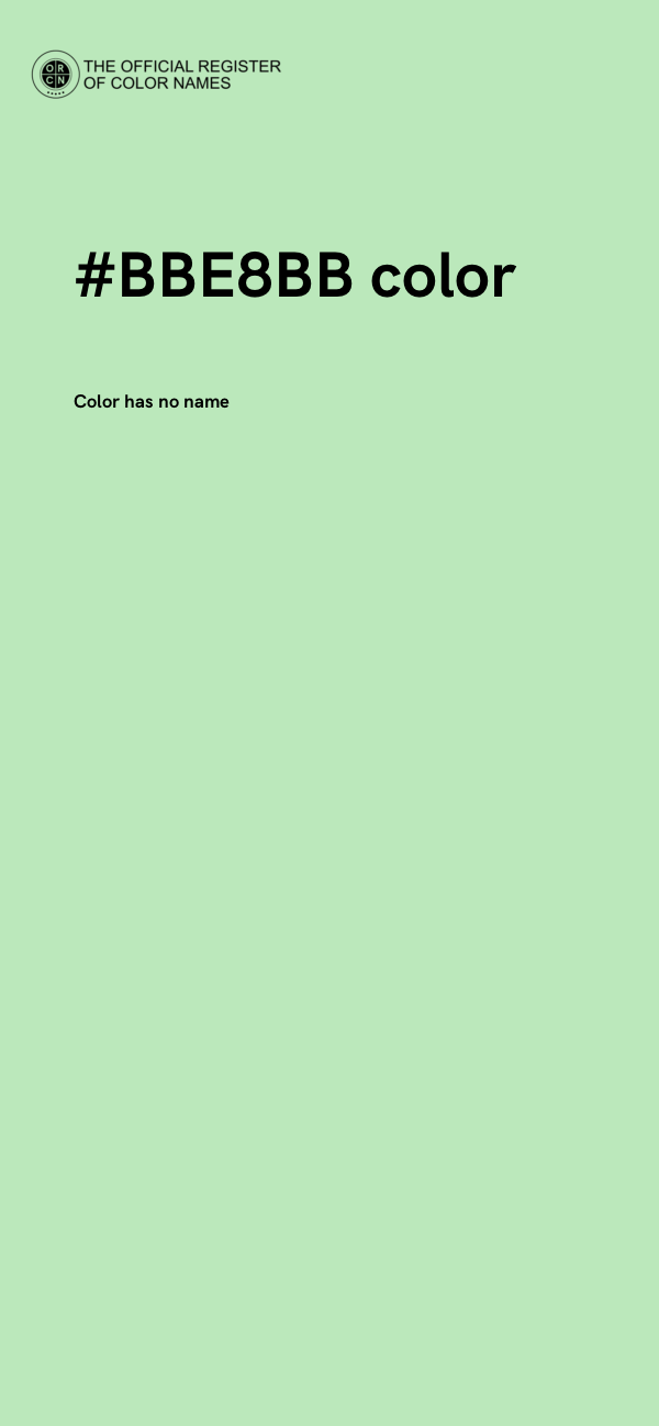 #BBE8BB color image