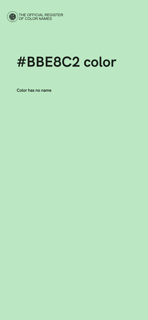#BBE8C2 color image