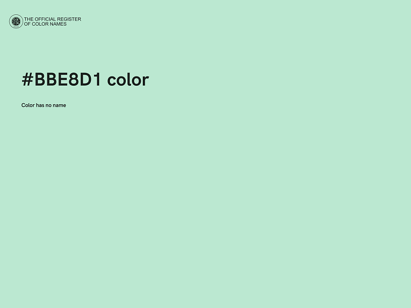 #BBE8D1 color image