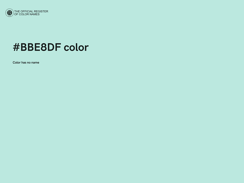 #BBE8DF color image