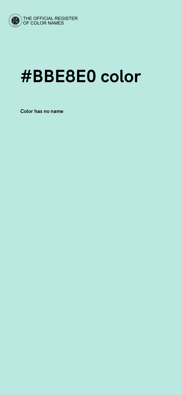 #BBE8E0 color image