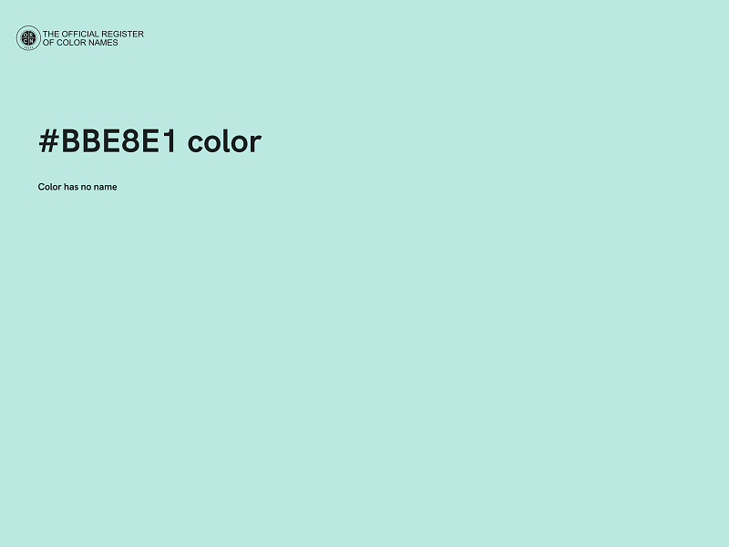 #BBE8E1 color image