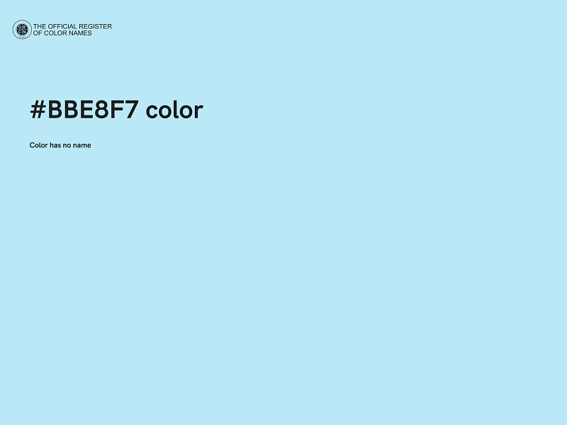 #BBE8F7 color image