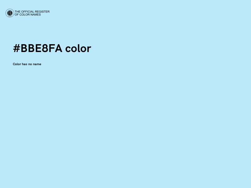 #BBE8FA color image