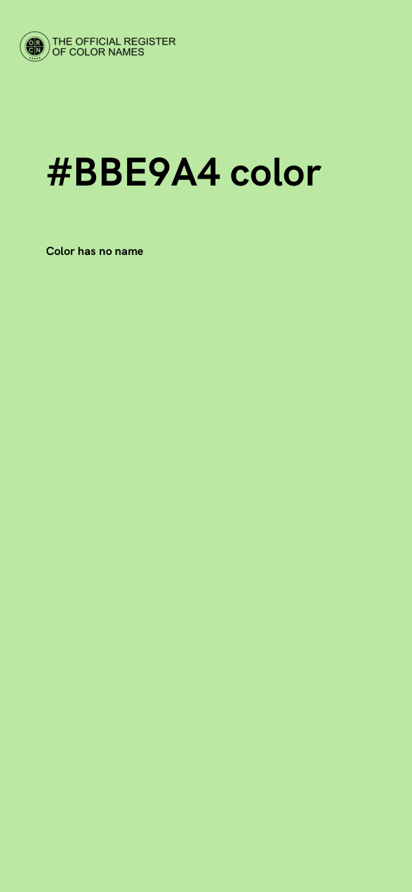 #BBE9A4 color image