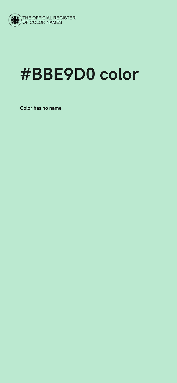 #BBE9D0 color image