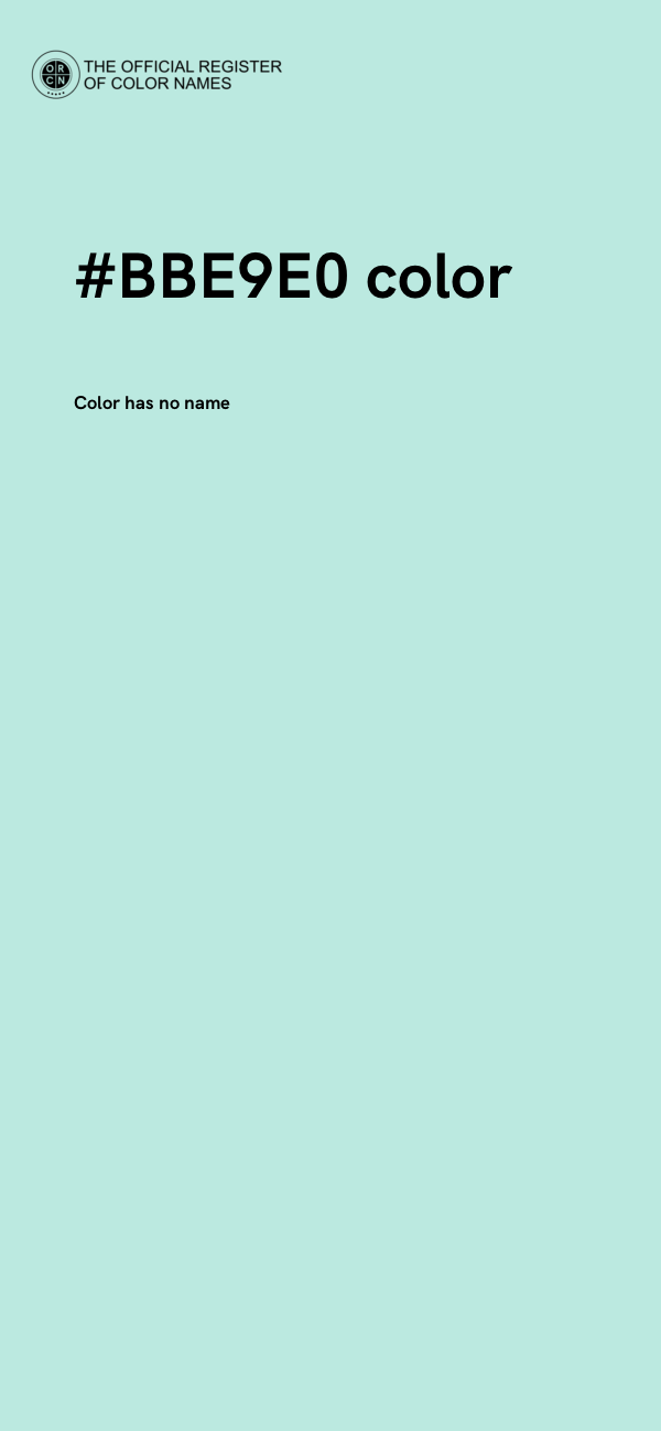 #BBE9E0 color image