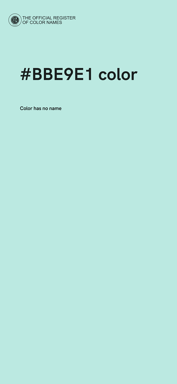 #BBE9E1 color image