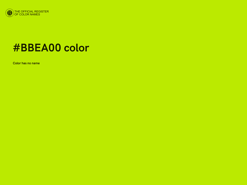 #BBEA00 color image