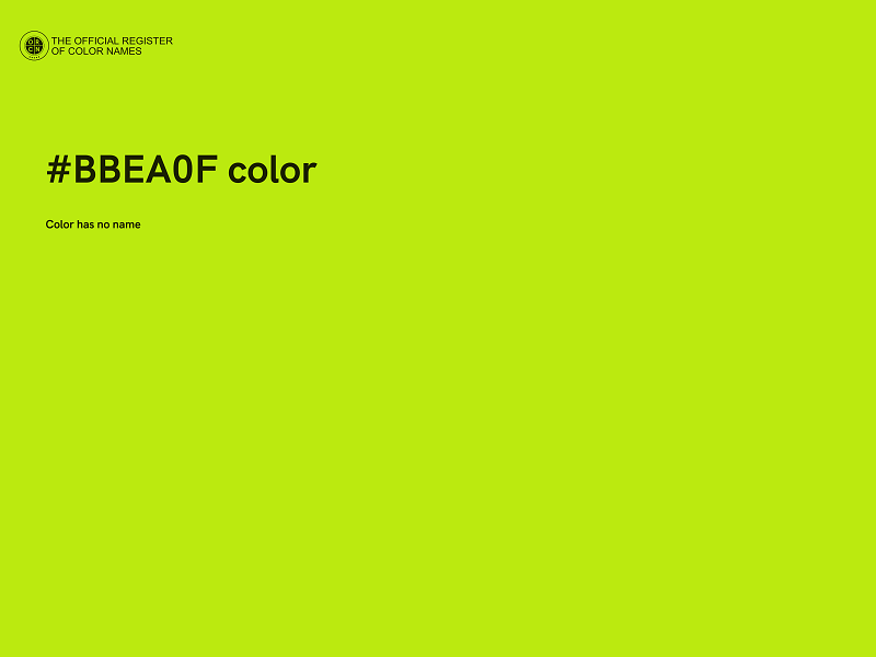 #BBEA0F color image