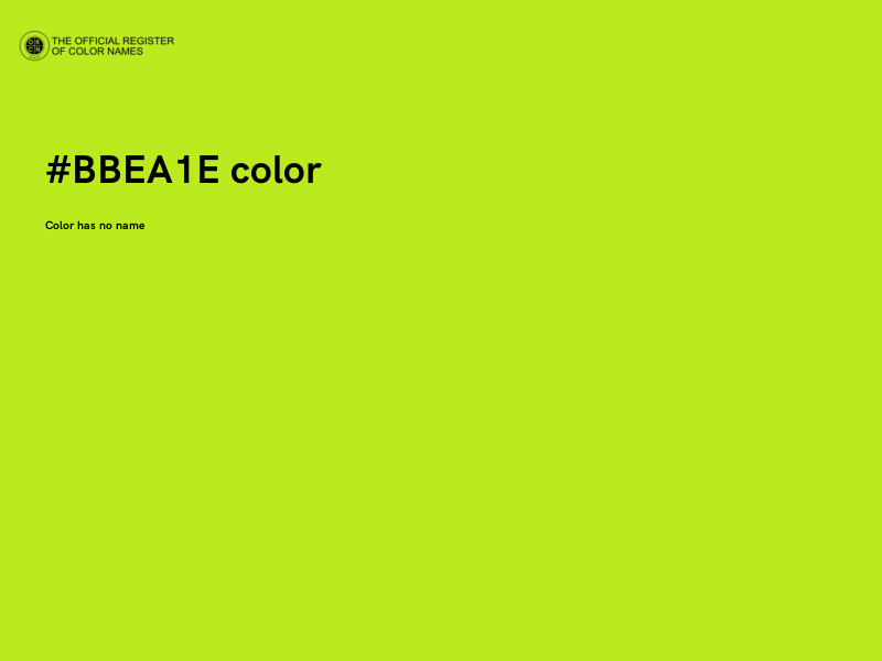 #BBEA1E color image