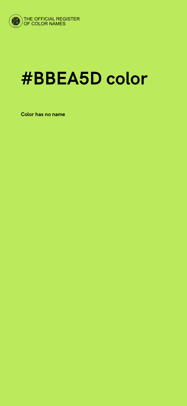 #BBEA5D color image
