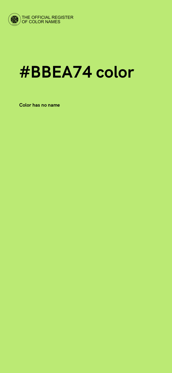 #BBEA74 color image