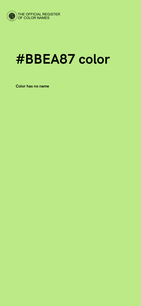 #BBEA87 color image