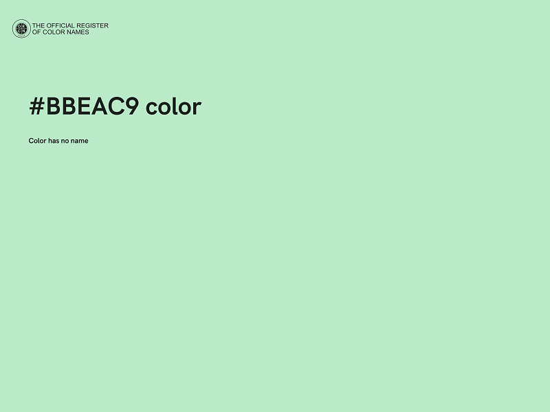 #BBEAC9 color image