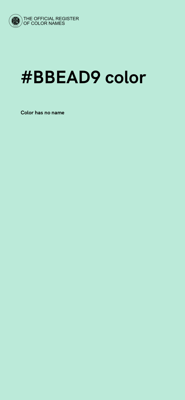 #BBEAD9 color image