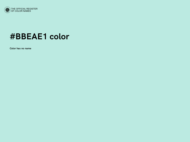 #BBEAE1 color image