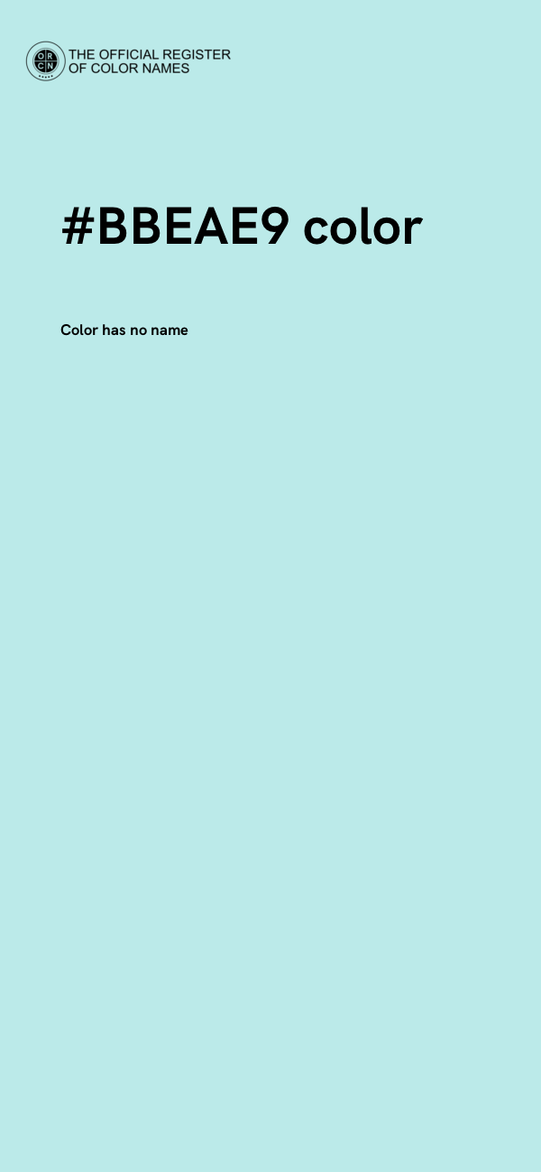 #BBEAE9 color image