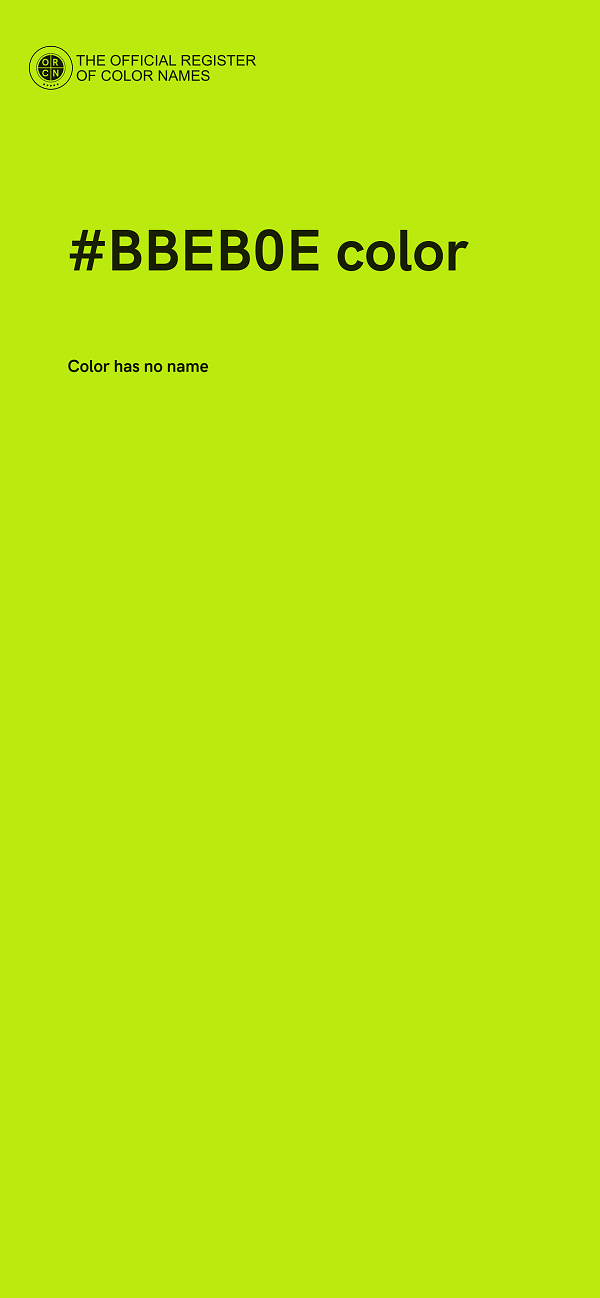 #BBEB0E color image