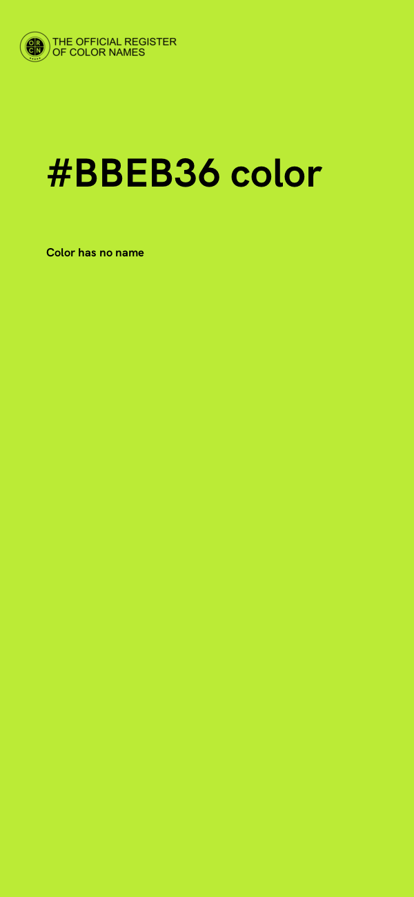 #BBEB36 color image