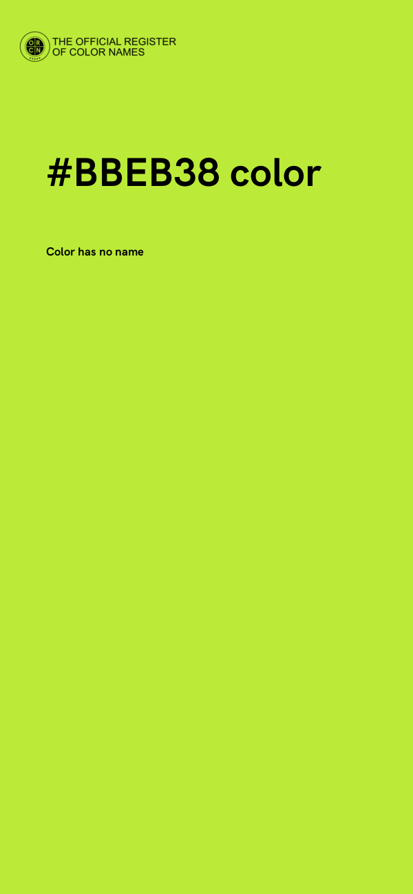 #BBEB38 color image