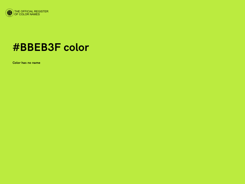 #BBEB3F color image