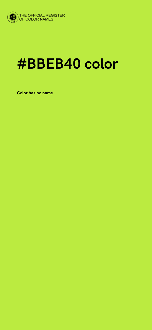 #BBEB40 color image