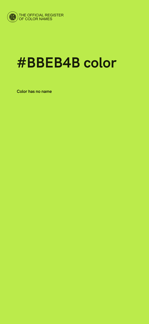 #BBEB4B color image