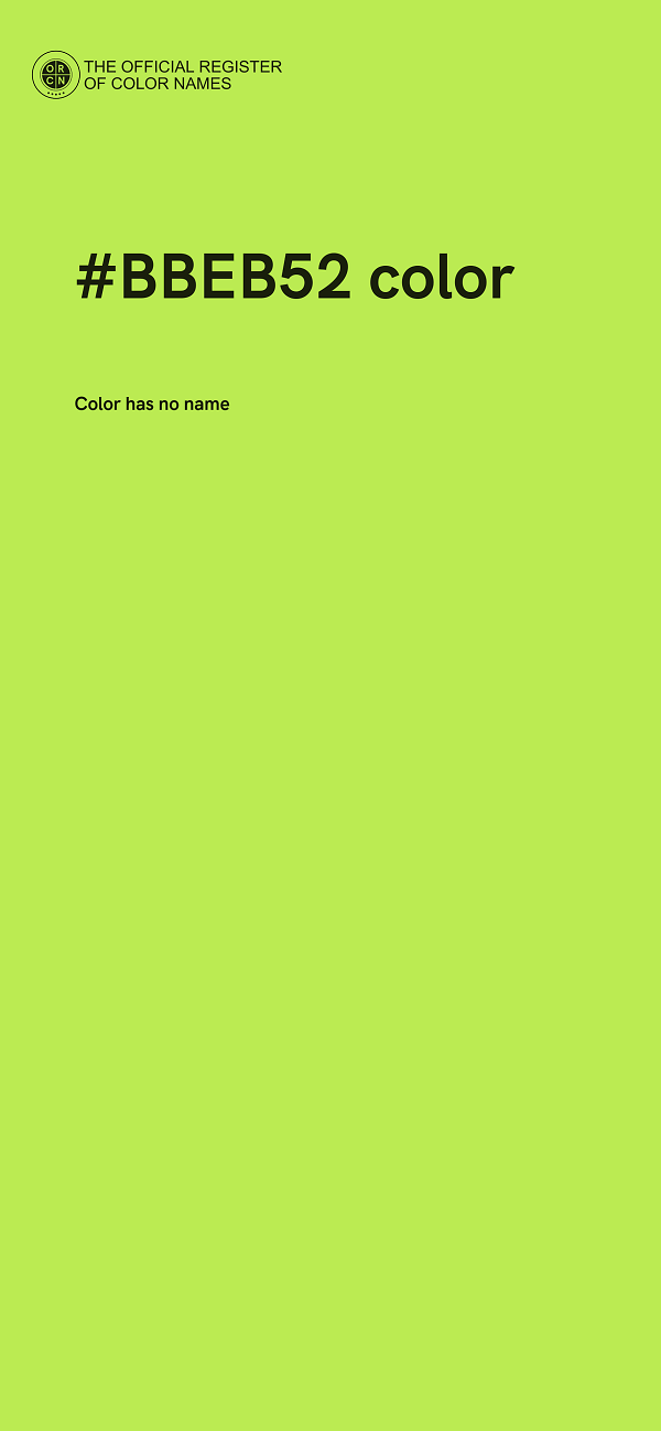 #BBEB52 color image