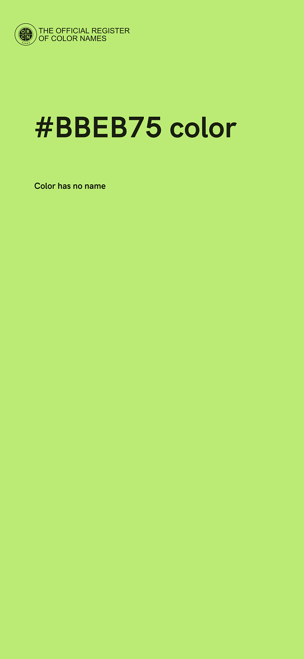 #BBEB75 color image