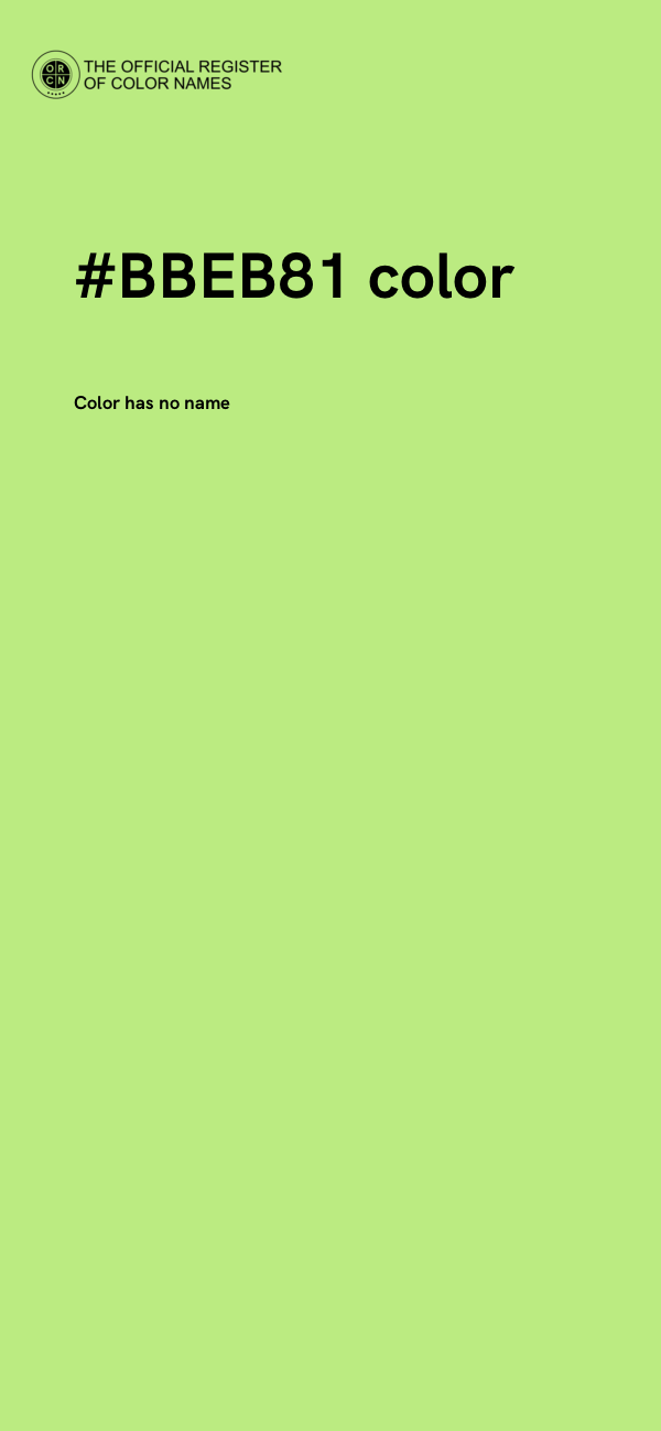 #BBEB81 color image