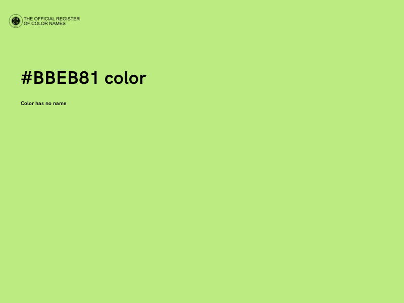 #BBEB81 color image