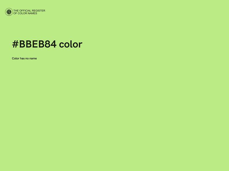 #BBEB84 color image