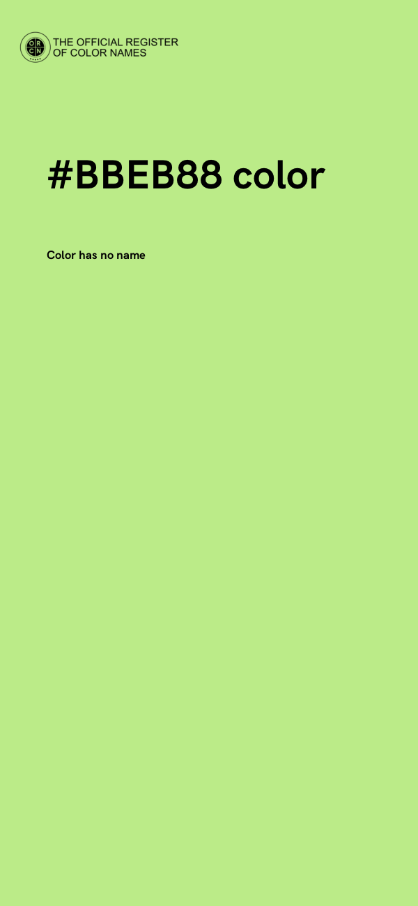 #BBEB88 color image