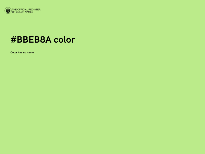 #BBEB8A color image