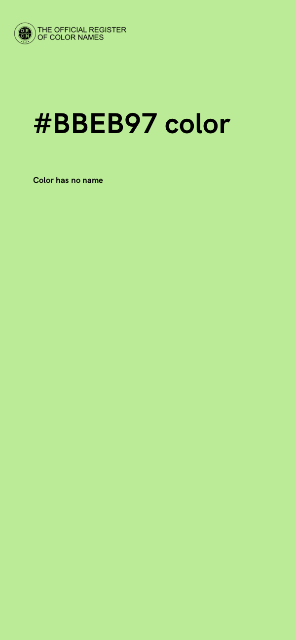 #BBEB97 color image