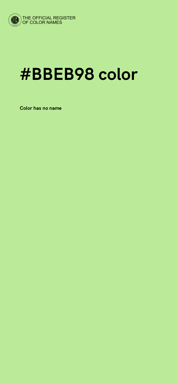 #BBEB98 color image