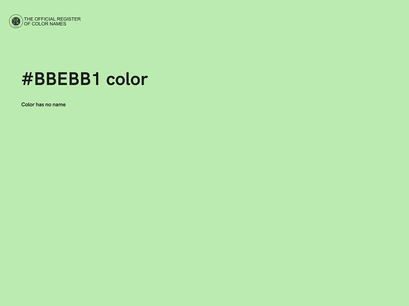 #BBEBB1 color image