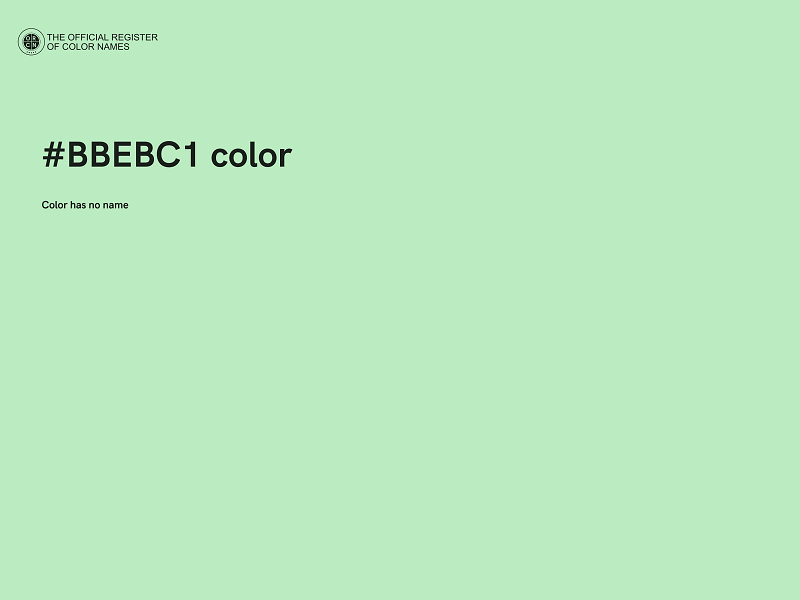 #BBEBC1 color image