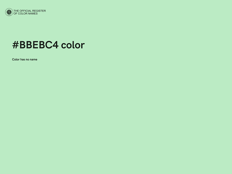 #BBEBC4 color image