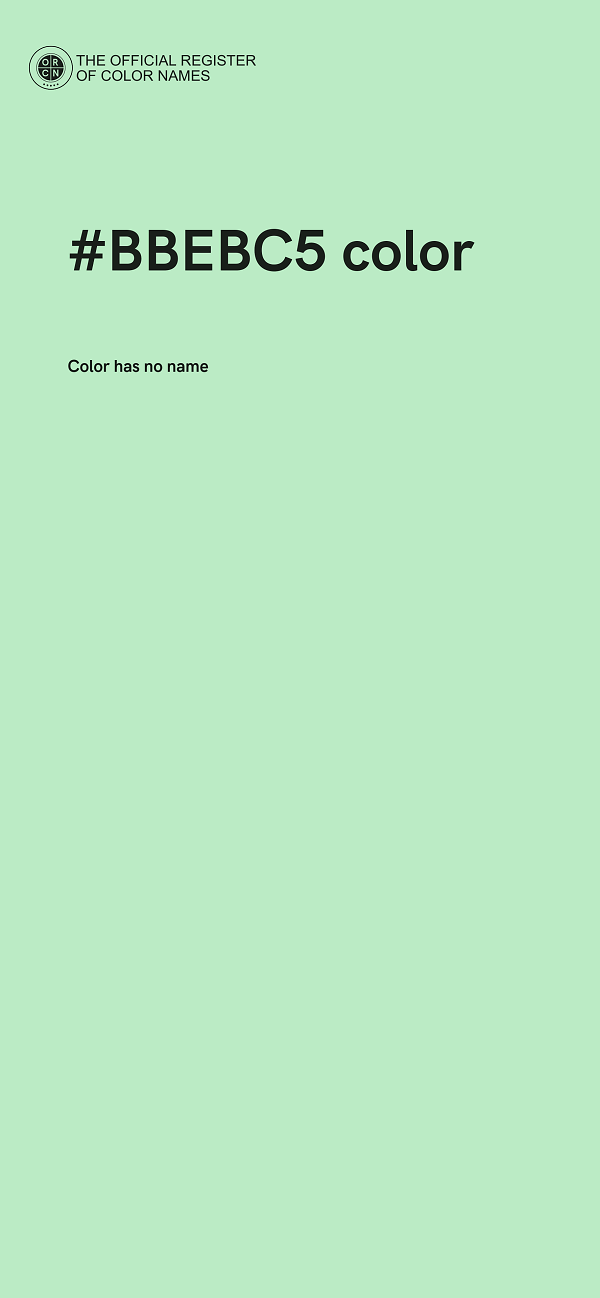 #BBEBC5 color image