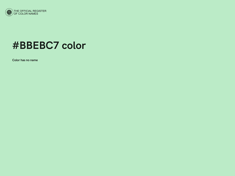 #BBEBC7 color image