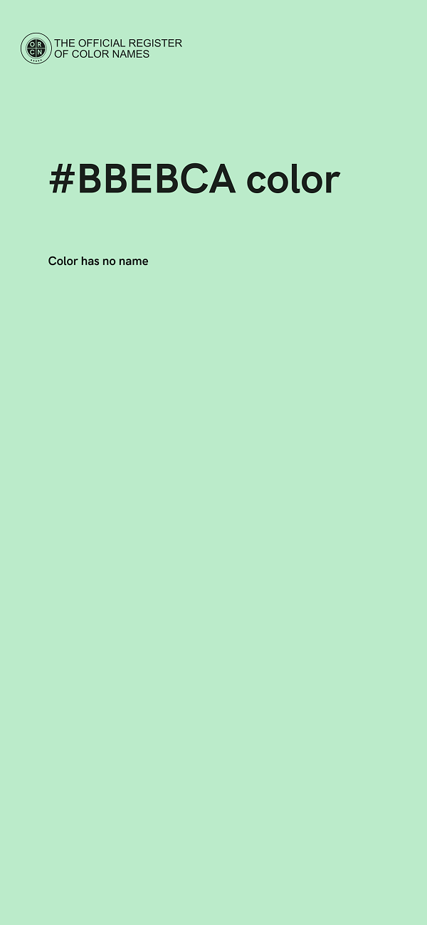 #BBEBCA color image