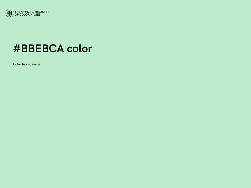 #BBEBCA color image